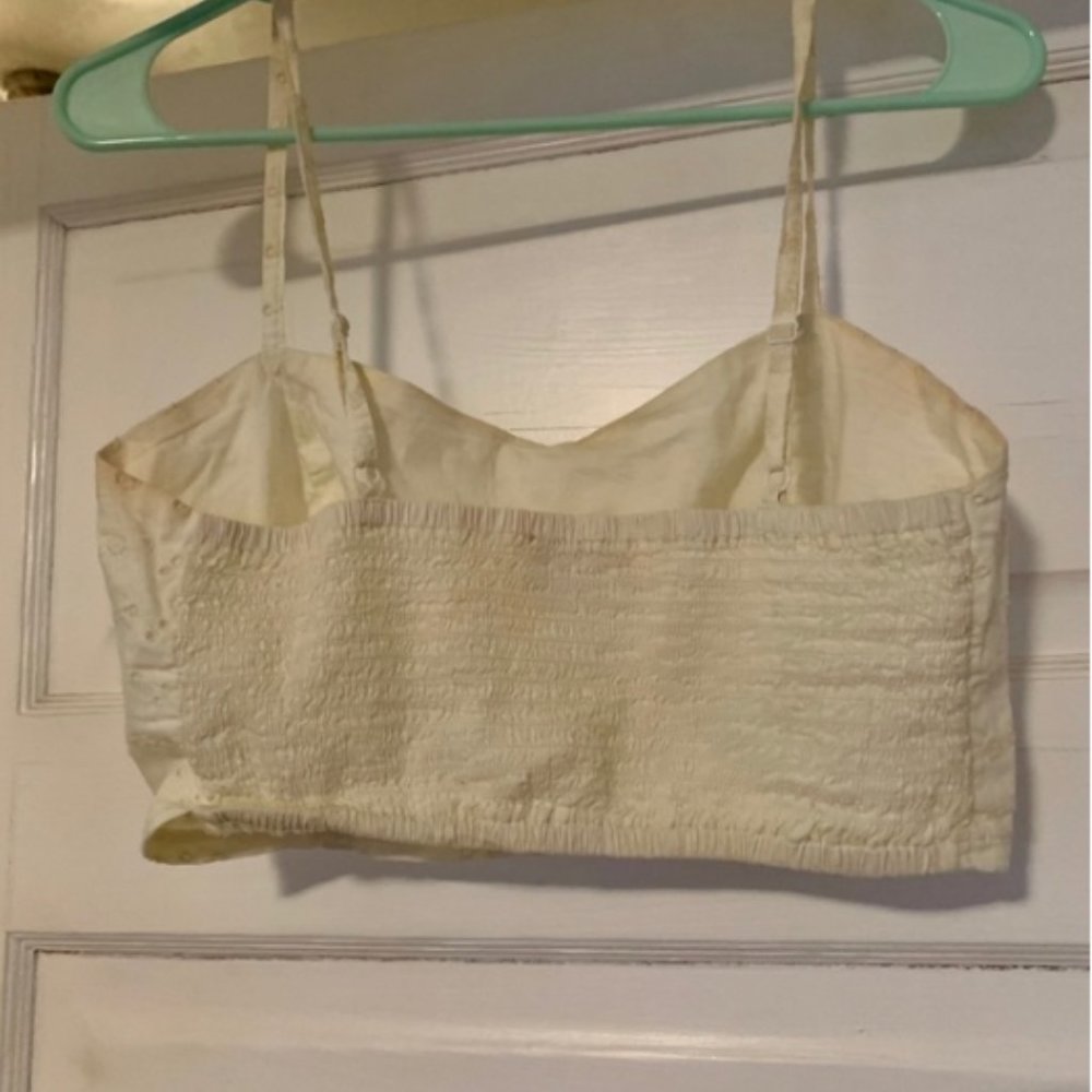 FREE* Yellow Eyelet Crop Top - Picture 2 of 4